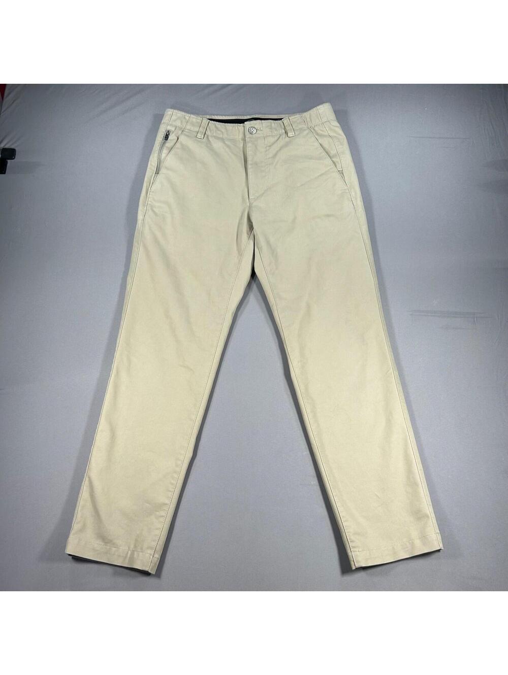 Eddie Bauer Travex Pants Men 32x30 (Fits 32x29) Tan Khaki Utility Hiking Zip